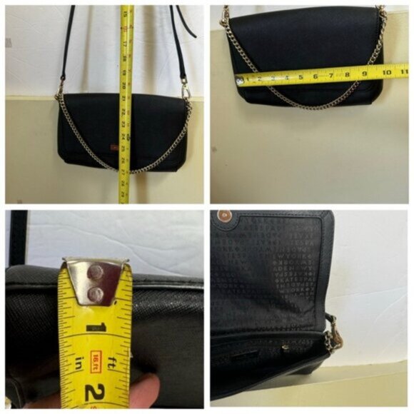 Kate Spade Greer Laurel Way Leather Crossbody Shoulder Convert Bag Chain Strap - Picture 16 of 16